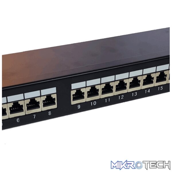 24 Port CAT6A STP Patch Panel With Bar - Networking - Image 3